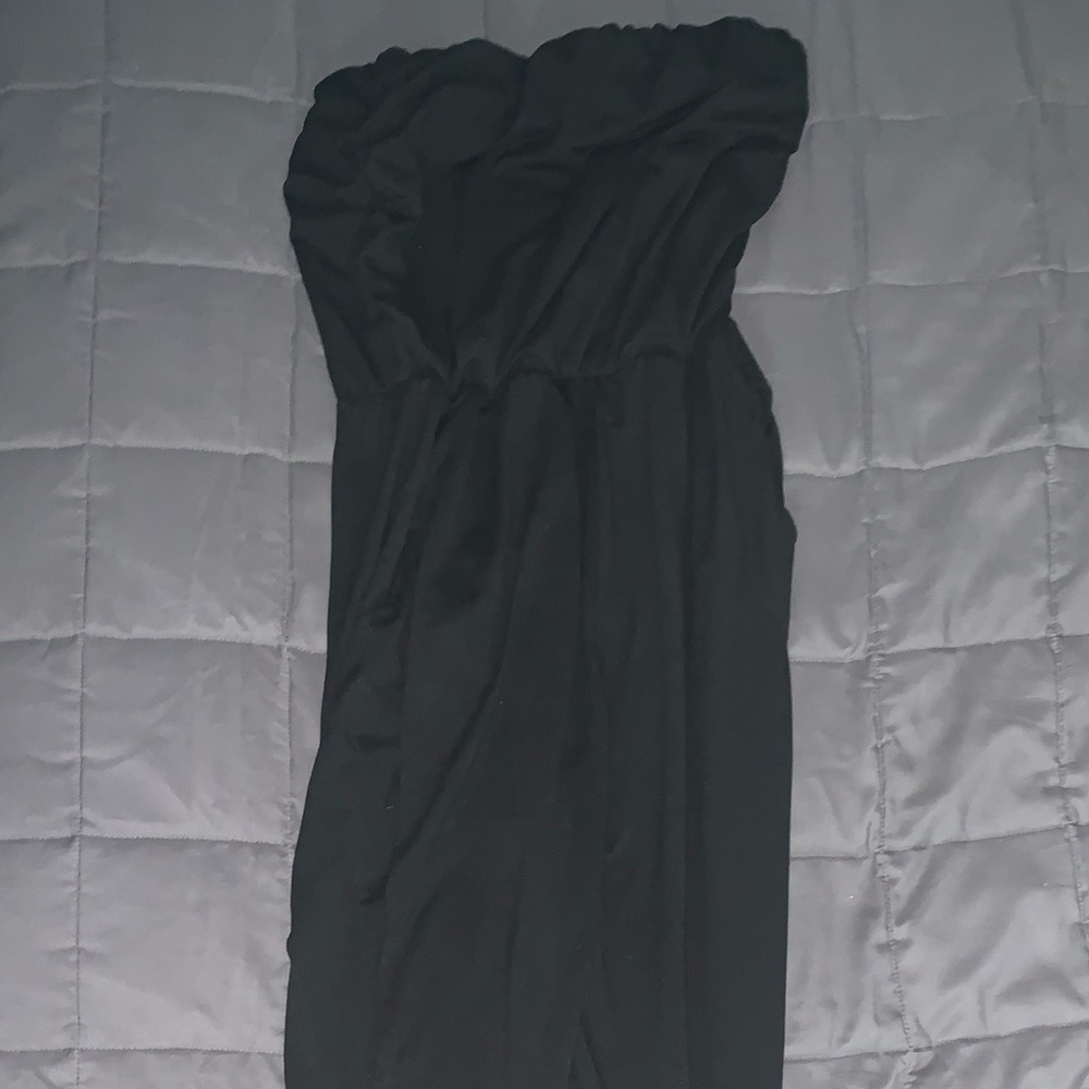 Long strapless one piece